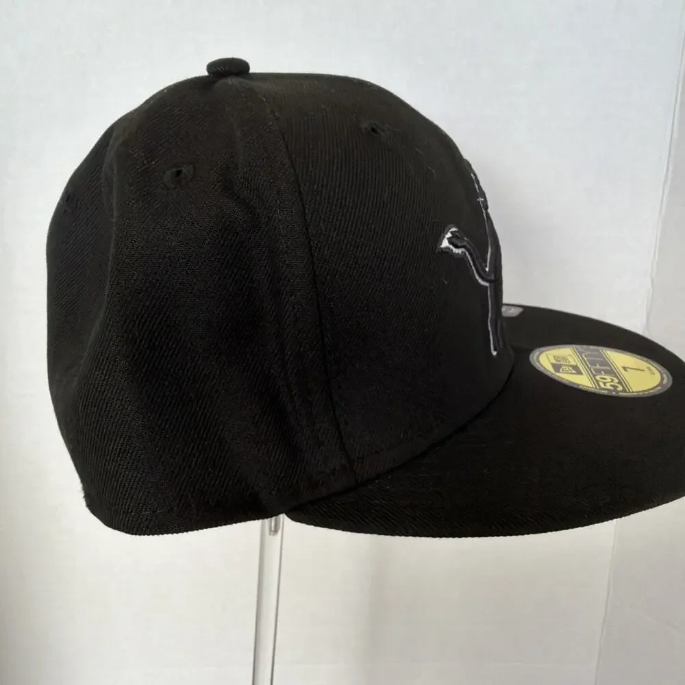 NEW Detroit Lions NFL New Era 59FIFTY Fitted Cap Black White 59 Fifty Hat 7